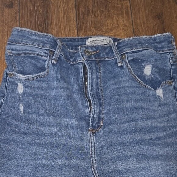 Abercrombie & Fitch Blue Skinny Jeans Distressed - Picture 3 of 5